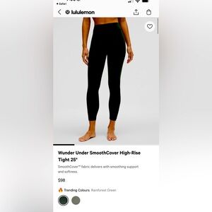 LuLu Lemon Wunder Under SmoothCover? HR Tight 25